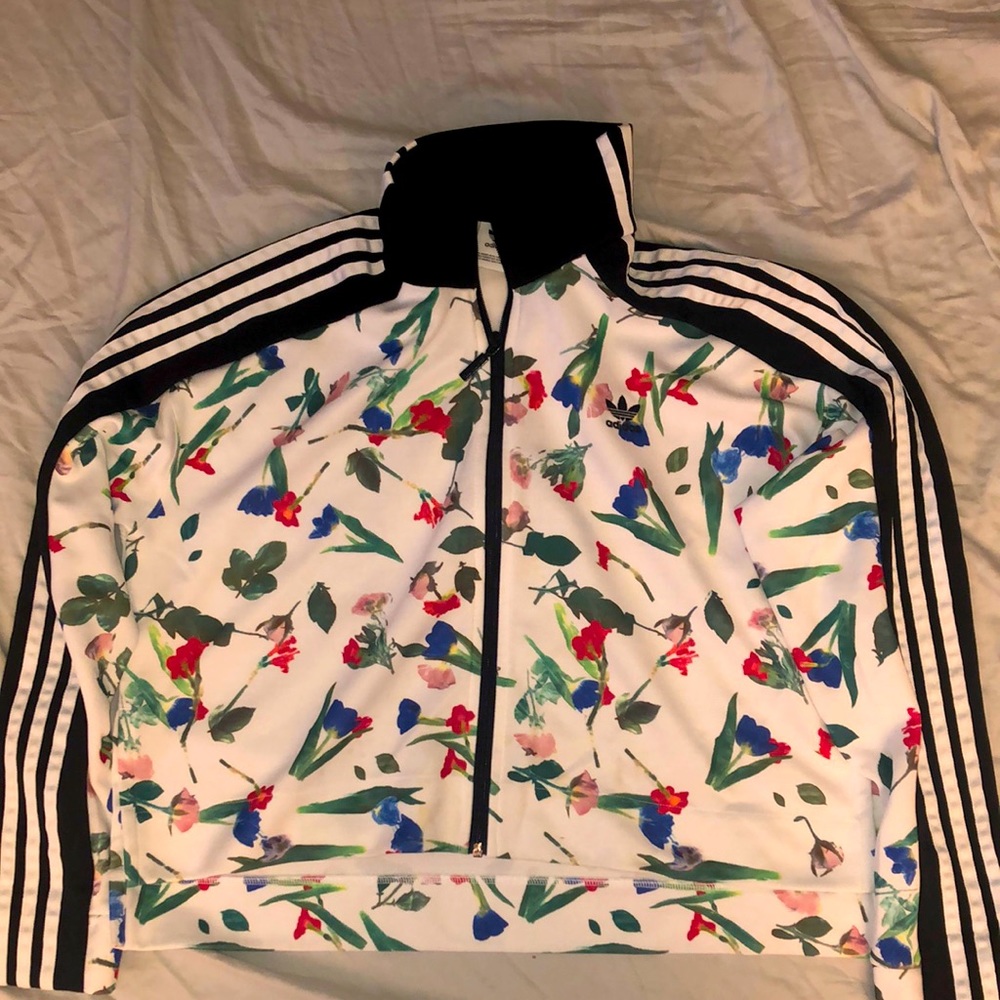 Adidas floral track jacket